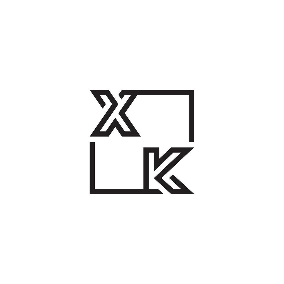 xk futuriste dans ligne concept avec haute qualité logo conception vecteur