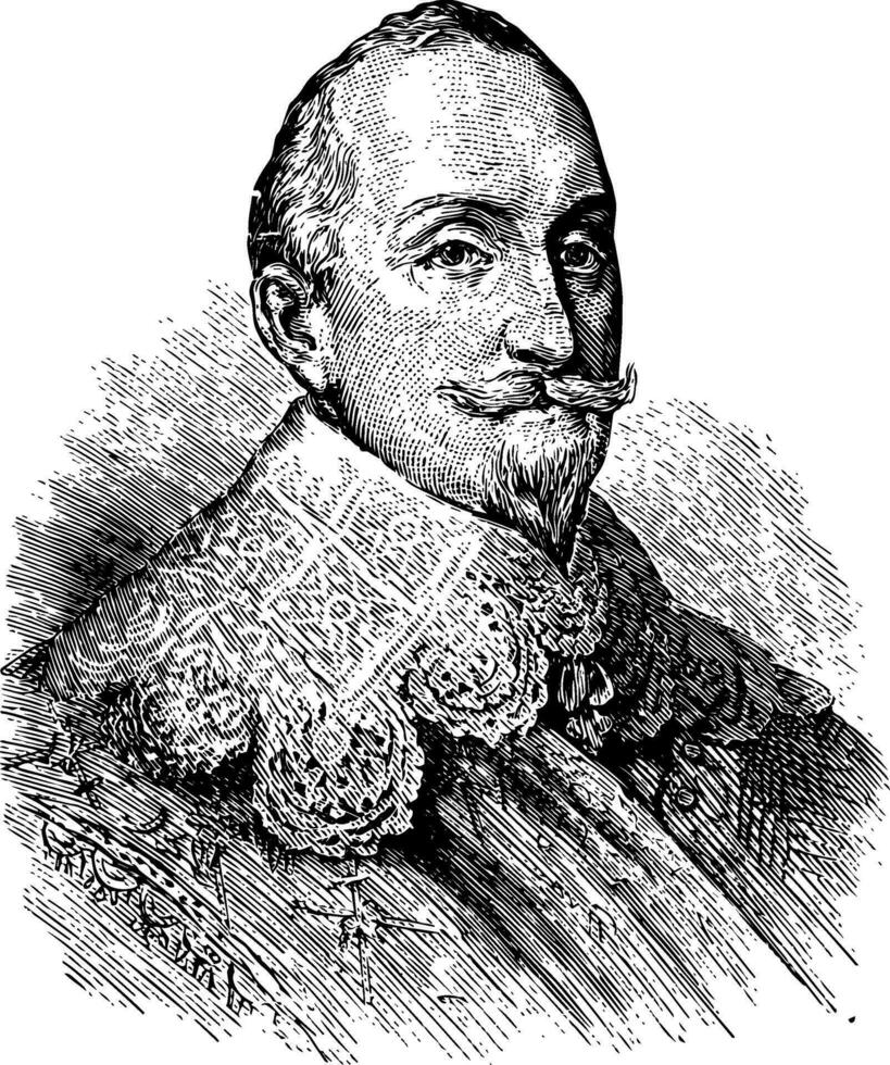 Roi gustaf adolphe ancien illustration vecteur