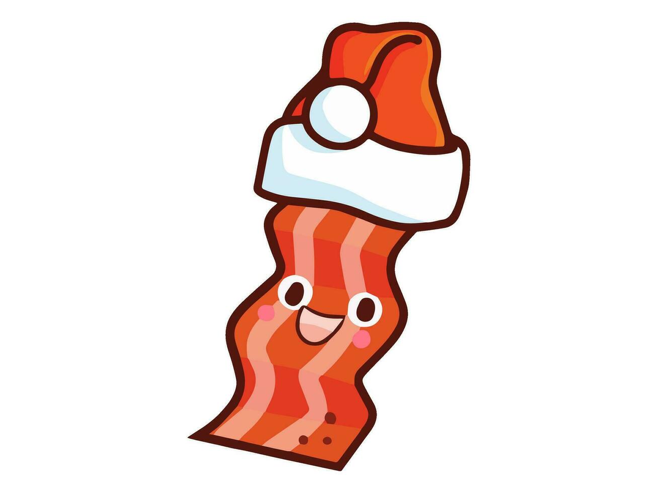 une dessin animé nourriture avec une Père Noël chapeau vecteur