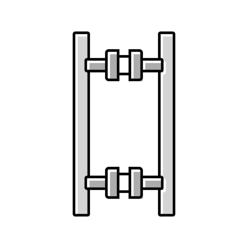 verre porte Matériel Matériel meubles raccord Couleur icône vecteur illustration