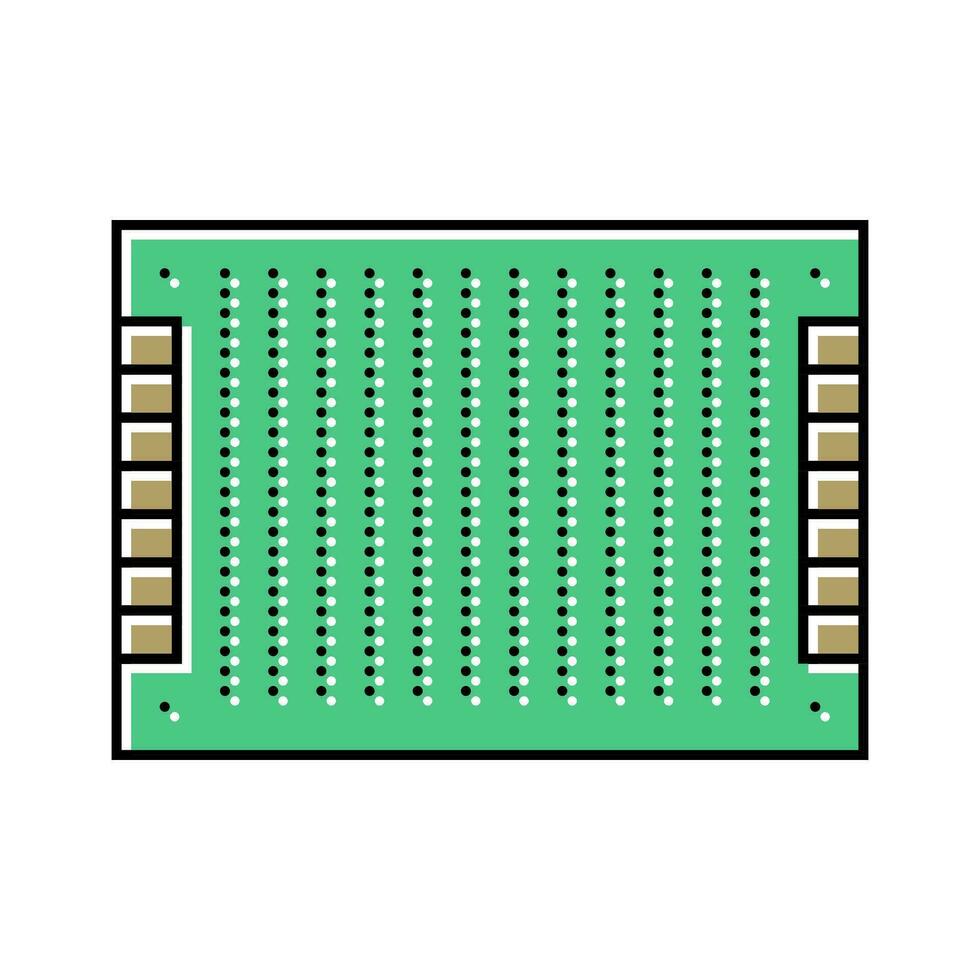 pcb planche électronique composant Couleur icône vecteur illustration