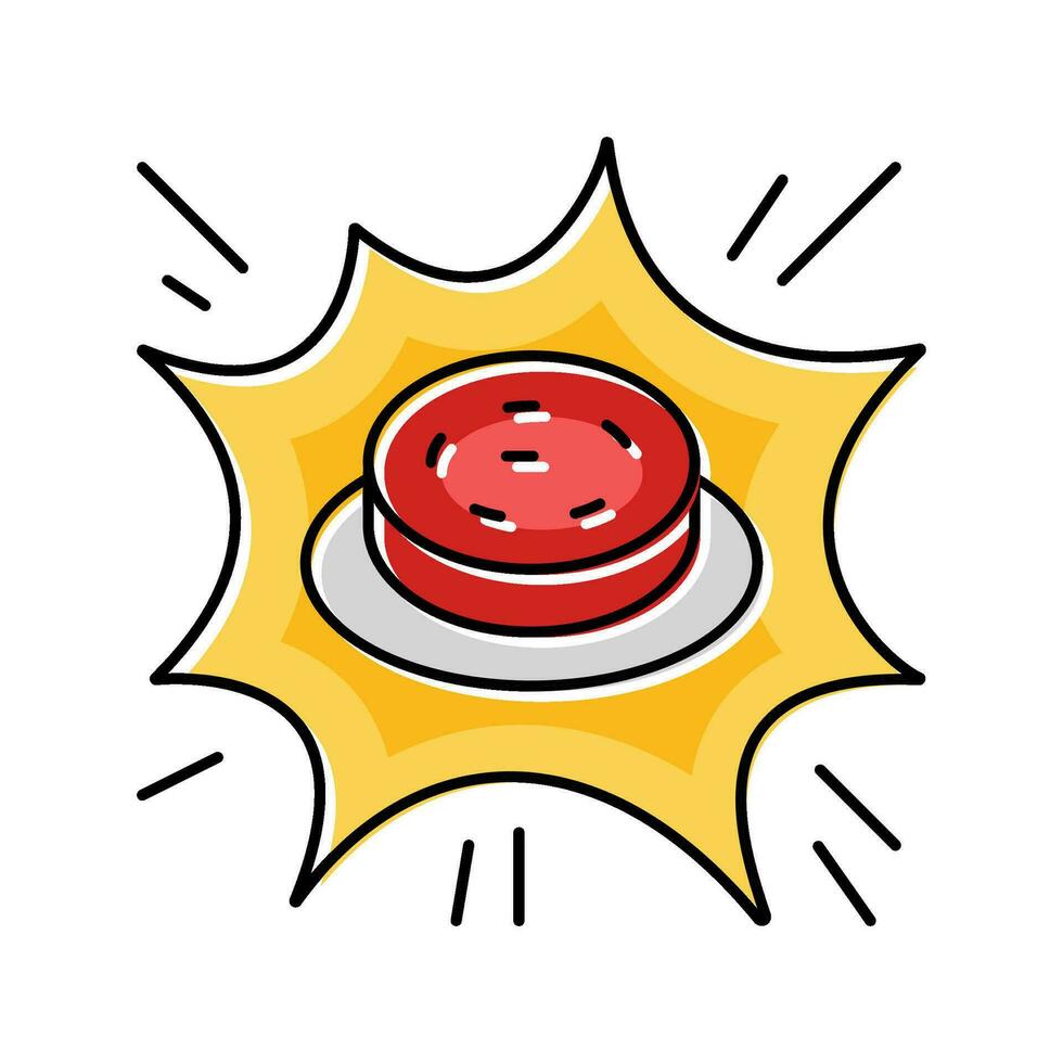 alerte bouton Couleur icône vecteur illustration