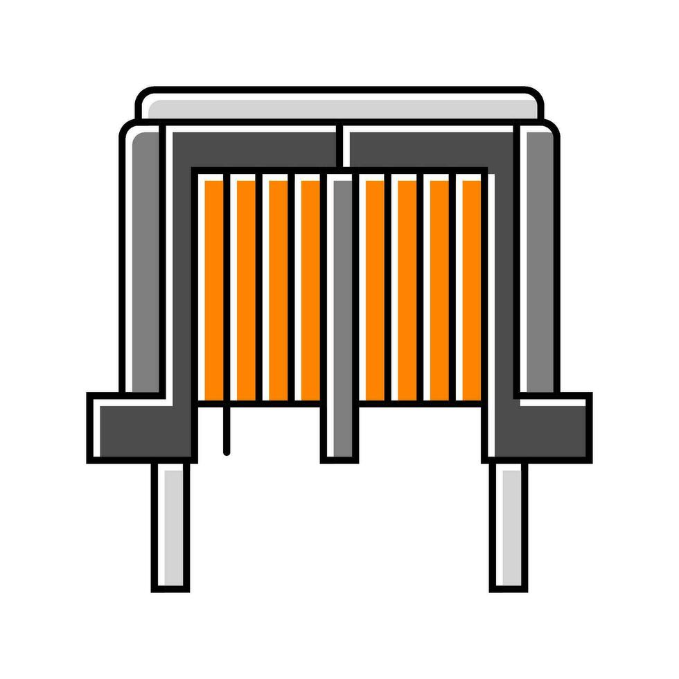 inducteur électrique ingénieur Couleur icône vecteur illustration