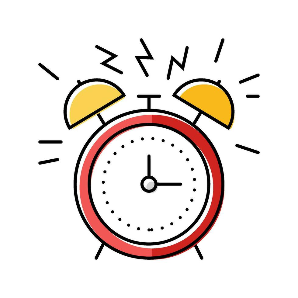alarme l'horloge alerte Couleur icône vecteur illustration