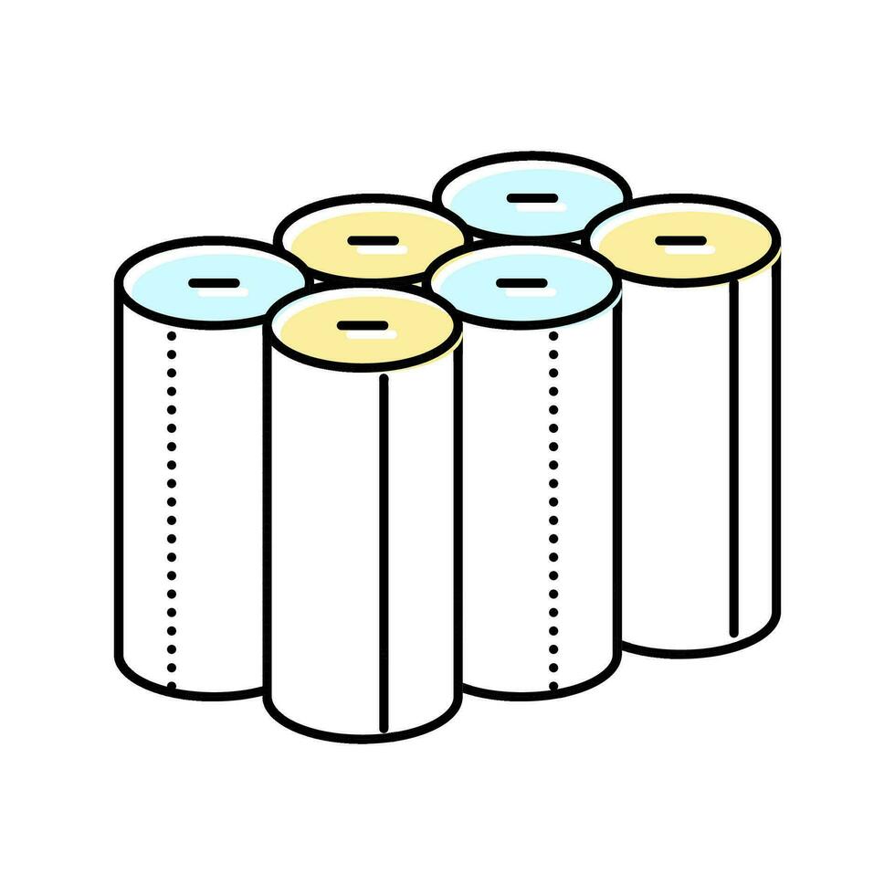 serviette de table rouleau papier serviette Couleur icône vecteur illustration