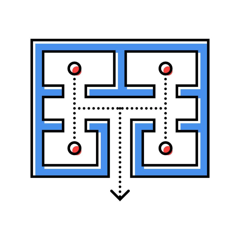 Feu bouche d'incendie urgence Couleur icône vecteur illustration