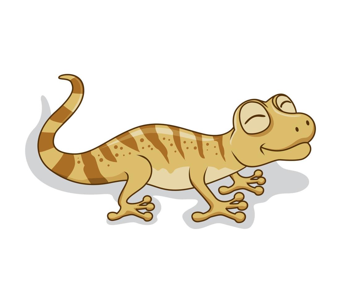 dessin animé gecko isolé vecteur