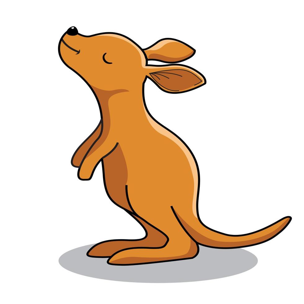 illustrations de dessins animés de kangourou vecteur
