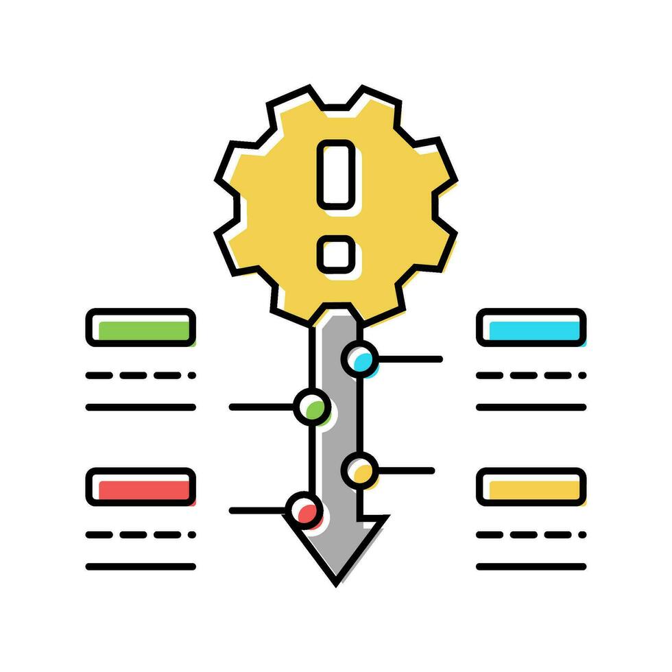 atténuation plan risque Couleur icône vecteur illustration