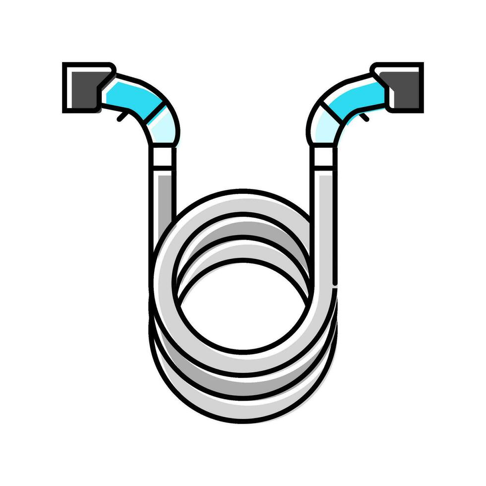 mise en charge câble électrique Couleur icône vecteur illustration