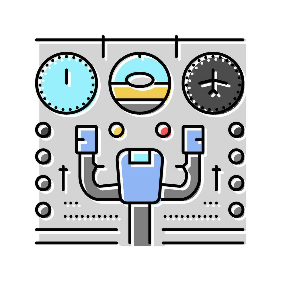 instrument panneau avion Couleur icône vecteur illustration