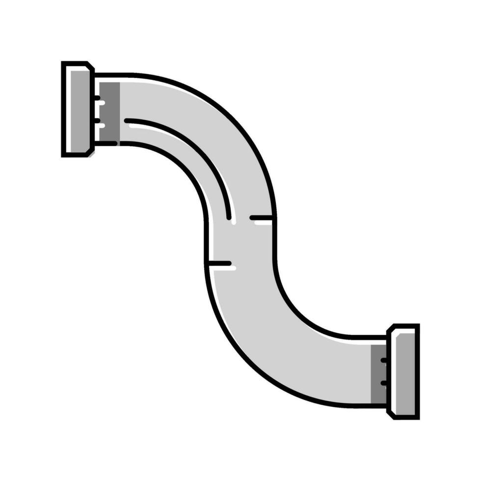 raffinerie pipeline Couleur icône vecteur illustration