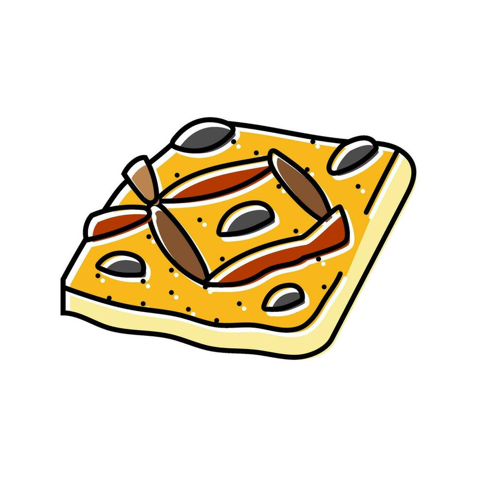 pissaladier français cuisine Couleur icône vecteur illustration