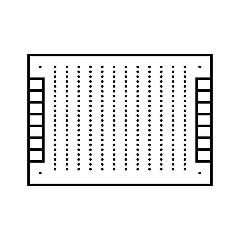 pcb planche électronique composant ligne icône vecteur illustration