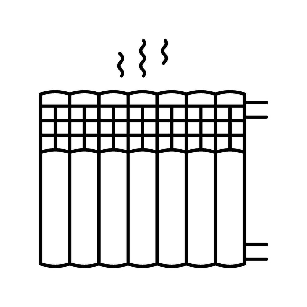 radiateur ligne icône vecteur illustration