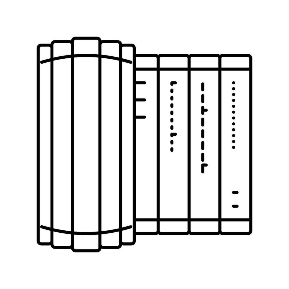 bambou faire défiler taoïsme ligne icône vecteur illustration