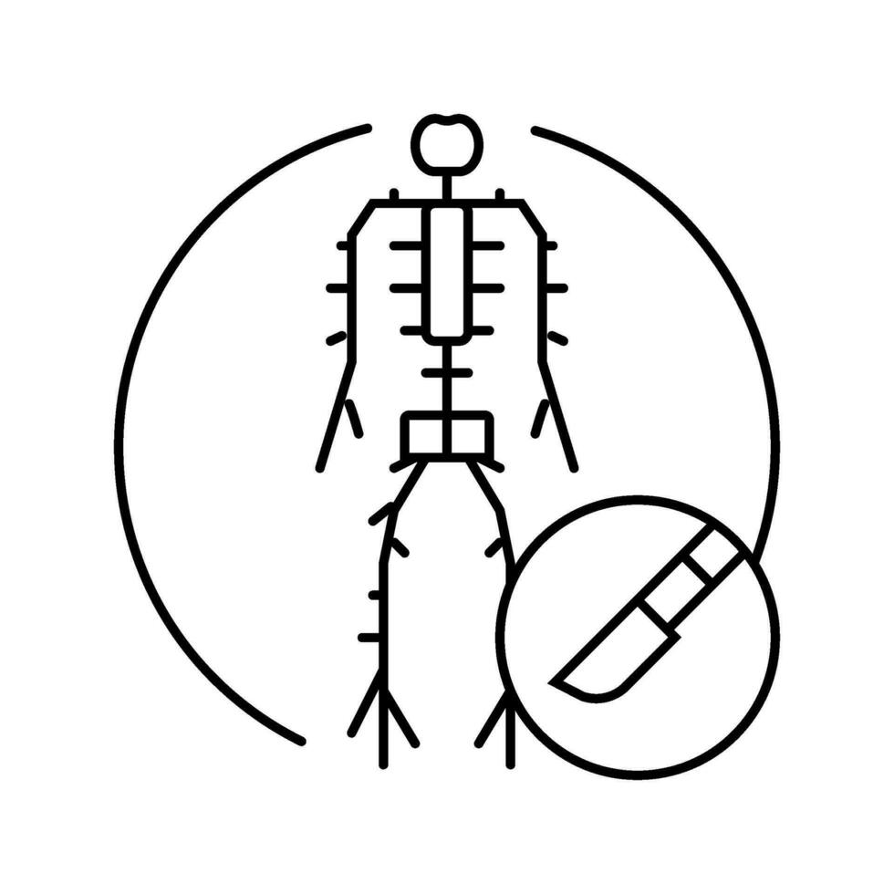 neurochirurgie ligne icône vecteur illustration