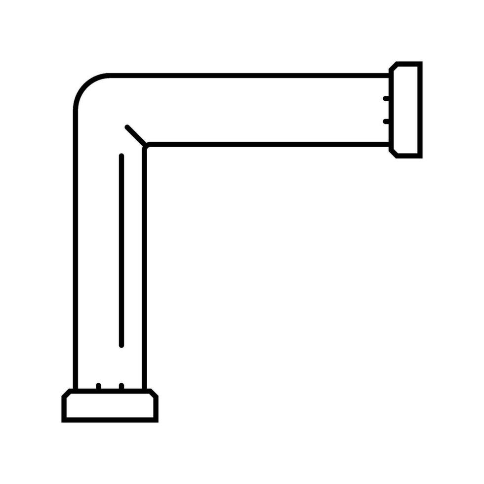 métal pipeline ligne icône vecteur illustration