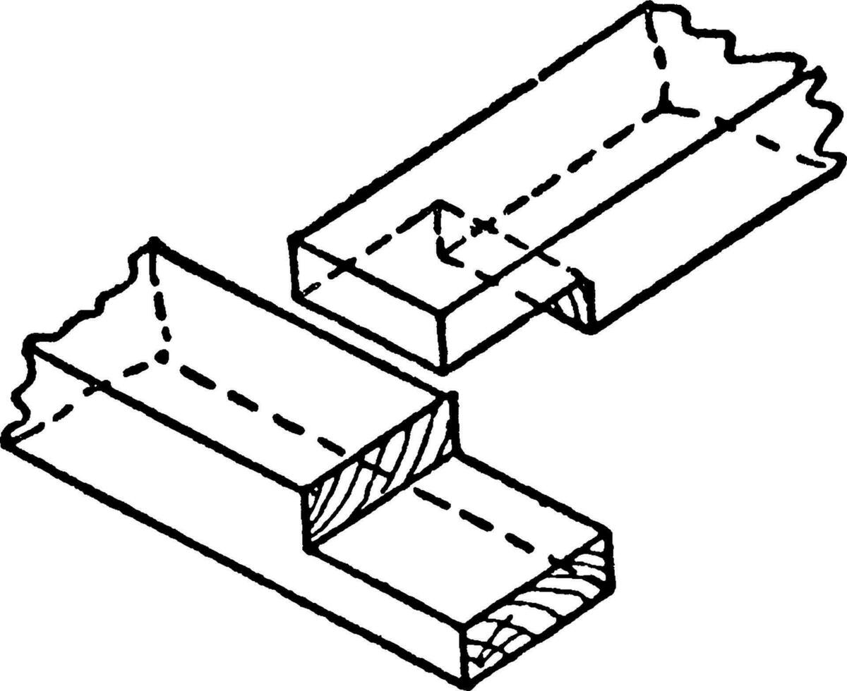 réduire de moitié articulation, ancien illustration. vecteur