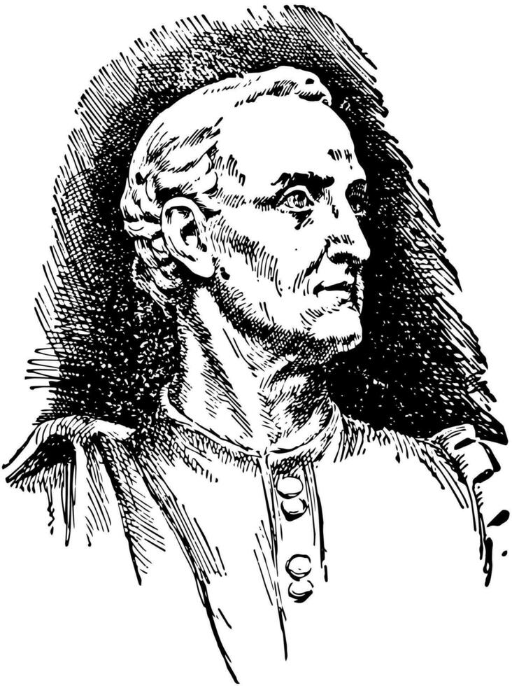 américain Vespicius, ancien illustration vecteur