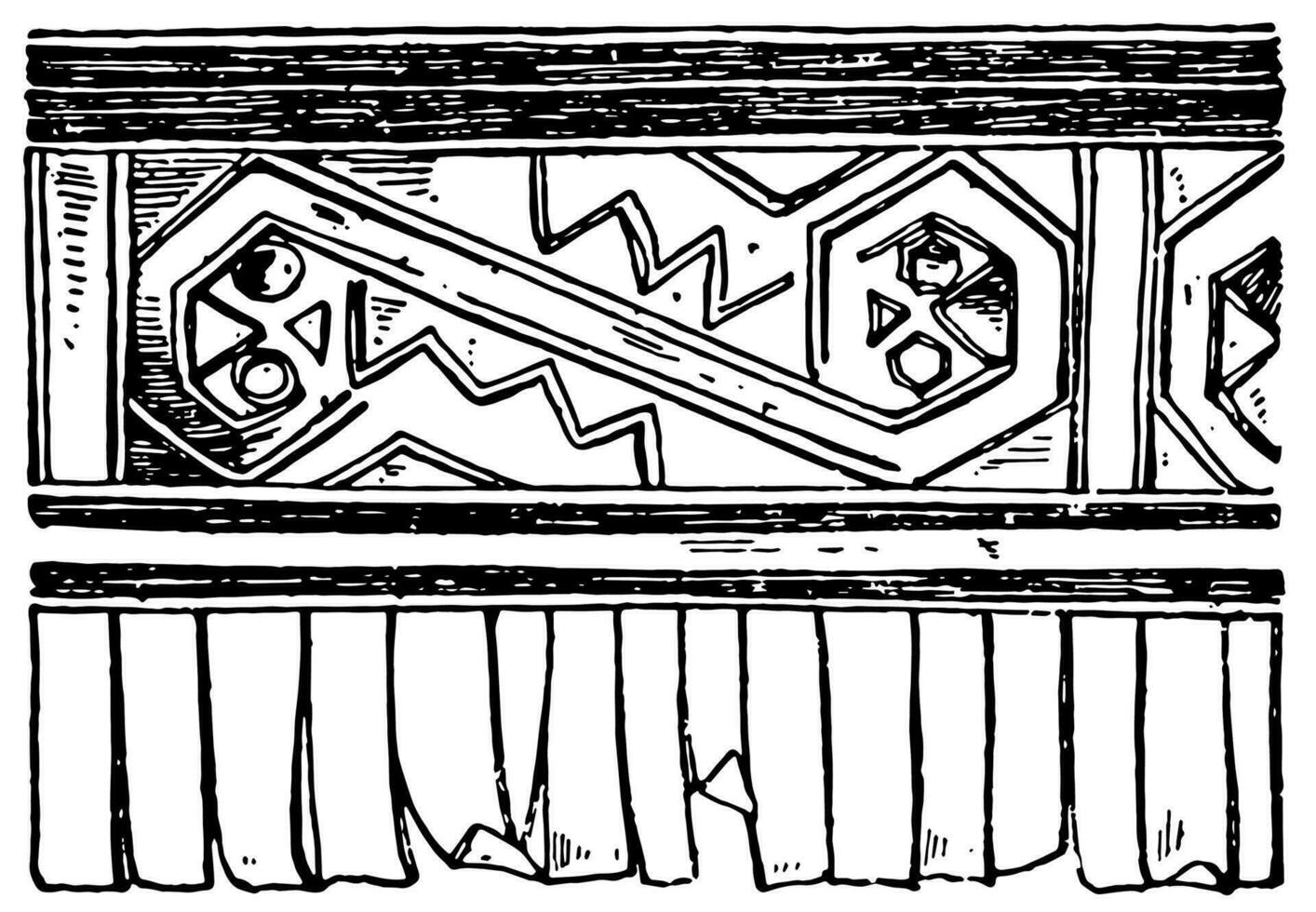 tombeau de incas valence ancien illustration. vecteur