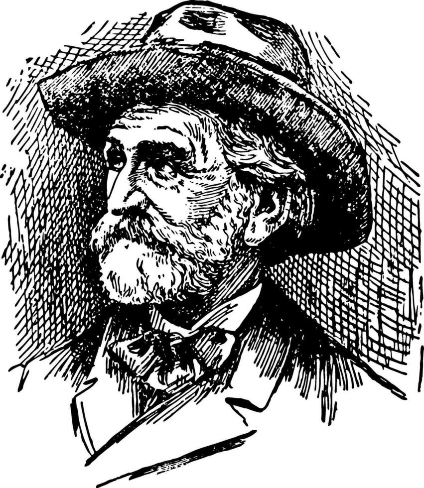 giuseppe verdi, illustration vintage vecteur