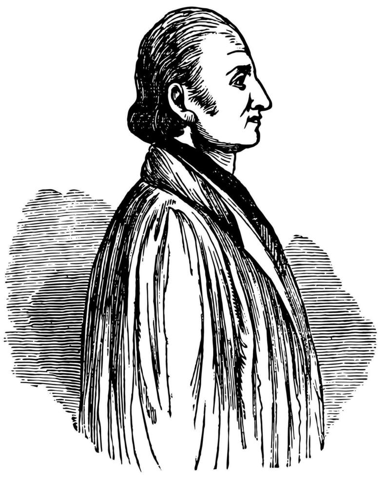 John Frédérick Oberlin, ancien illustration vecteur