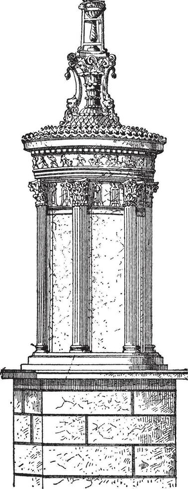 rotonde, ancien gravure. vecteur