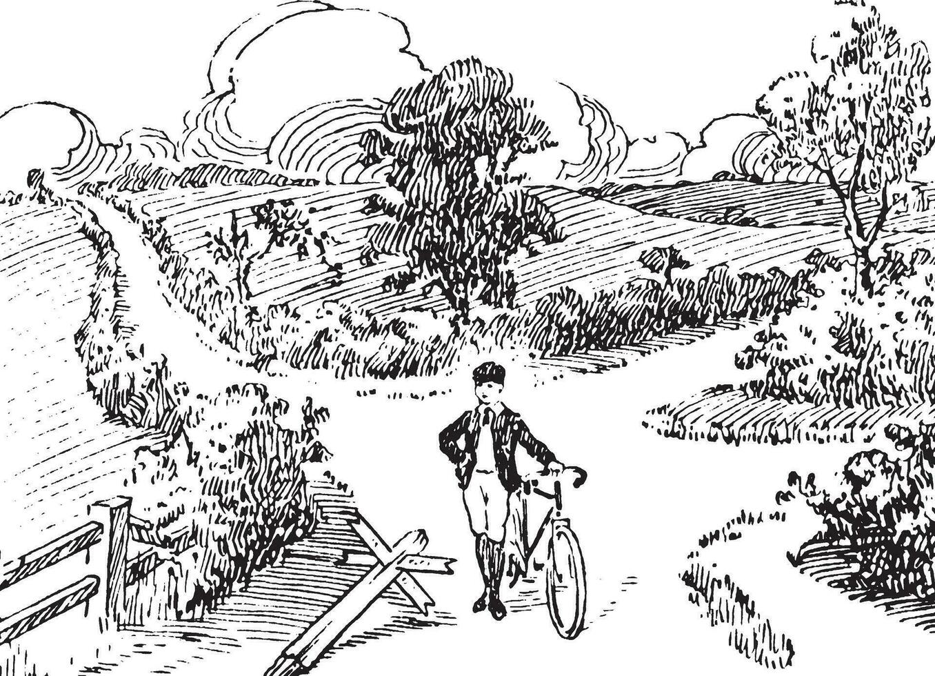 vélo, illustration vintage. vecteur