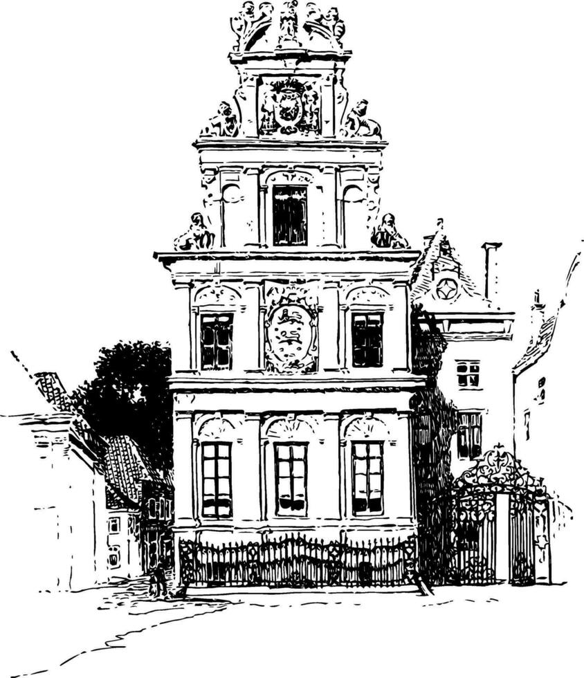 ville salle ancien illustration. vecteur