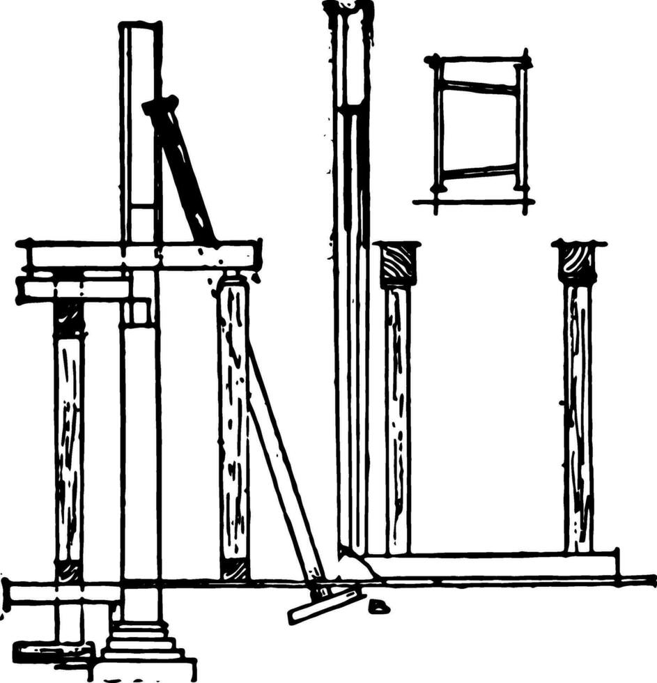 ratissage rive ancien illustration. vecteur