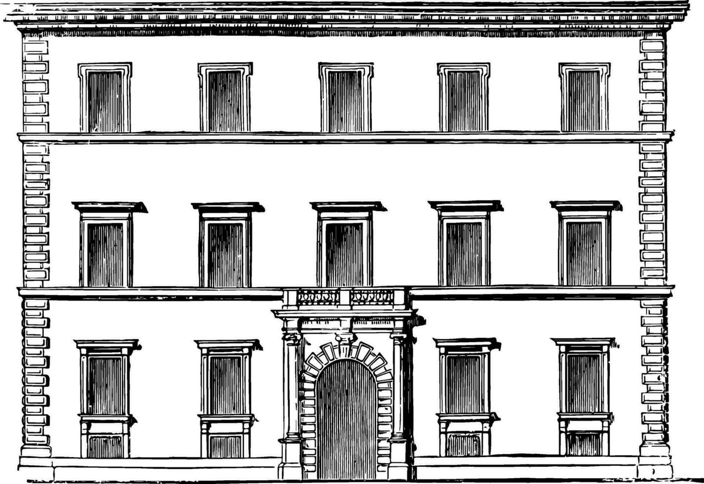 verospi palais Rome présente une type de le majorité ancien gravure. vecteur