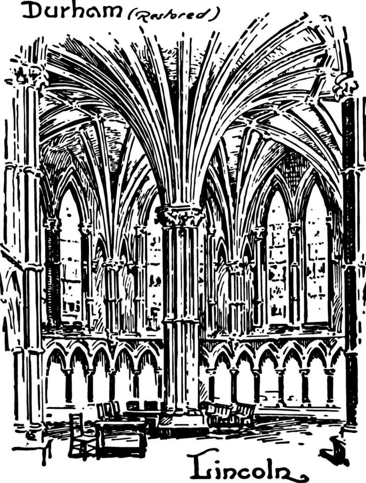 Lincoln loger, famille maison, ancien gravure. vecteur