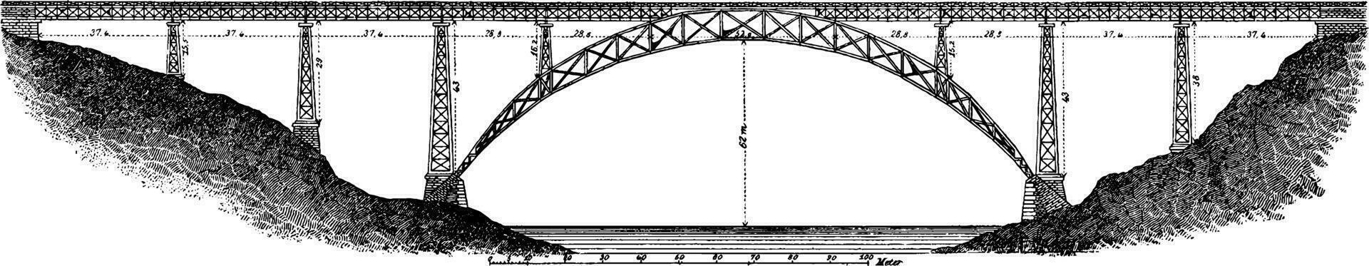 maria pia pont, ancien illustration. vecteur