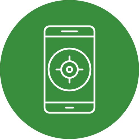 Icône de vecteur d&#39;application mobile GPS