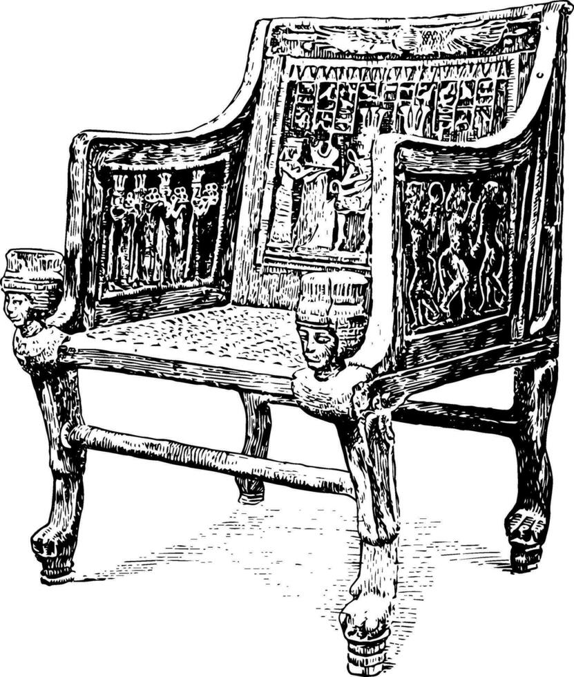 fauteuil de seti je, ancien illustration vecteur