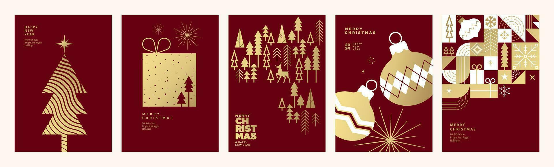 joyeux Noël et content Nouveau année salutation carte modèle. vecteur des illustrations pour arrière-plan, salutation carte, fête invitation carte, site Internet bannière, social médias bannière, commercialisation matériel.