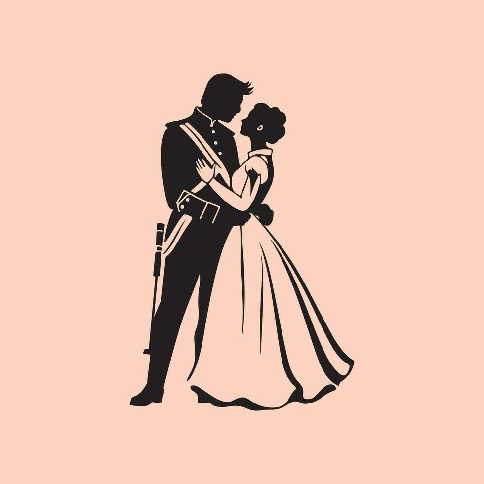 la mariée icône vecteur, silhouette de une la mariée vecteur