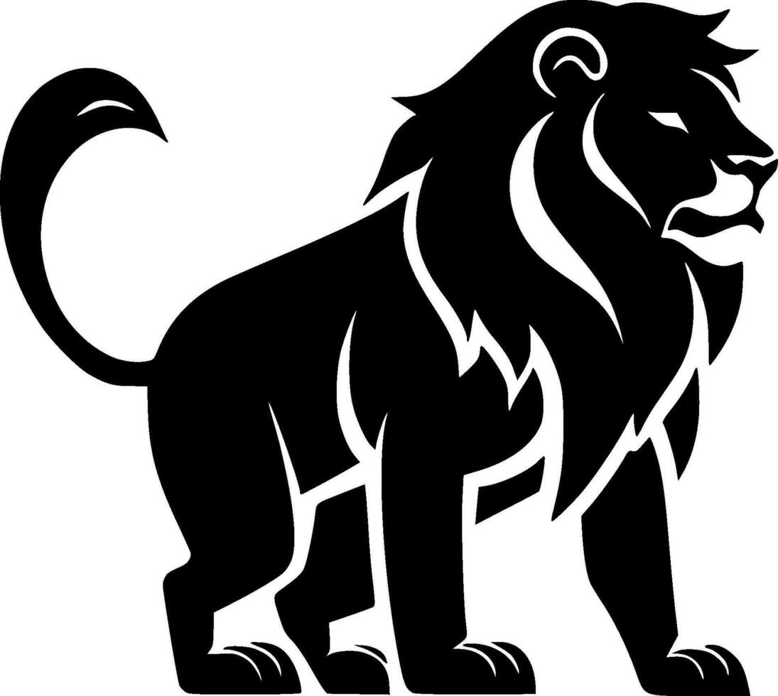 Lion - minimaliste et plat logo - vecteur illustration