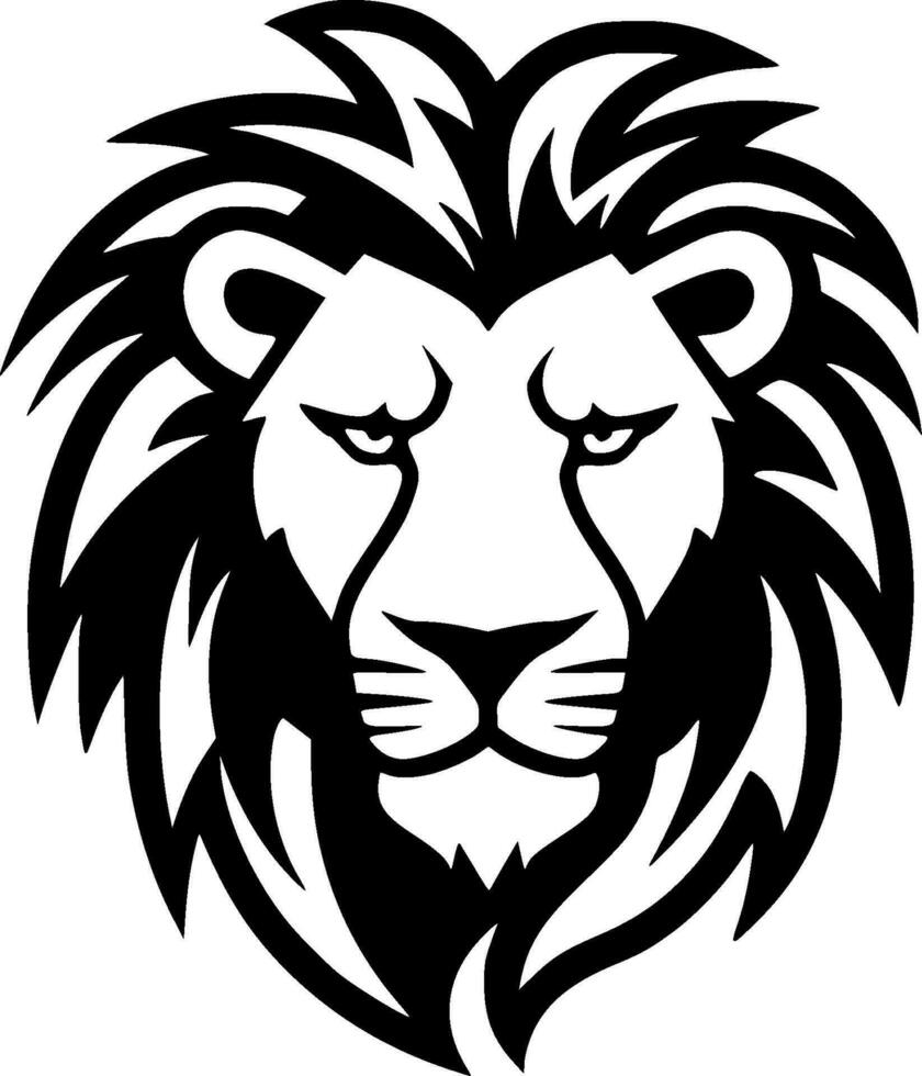 lion, noir et blanc vecteur illustration