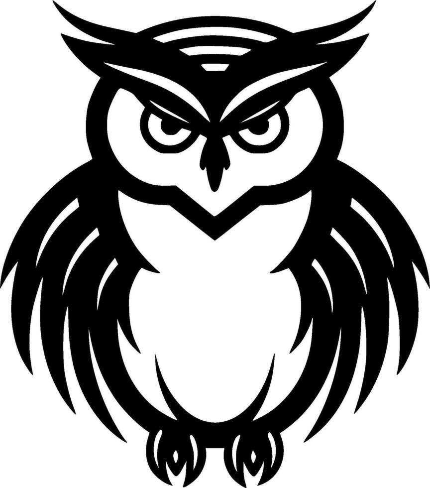 hibou, minimaliste et Facile silhouette - vecteur illustration