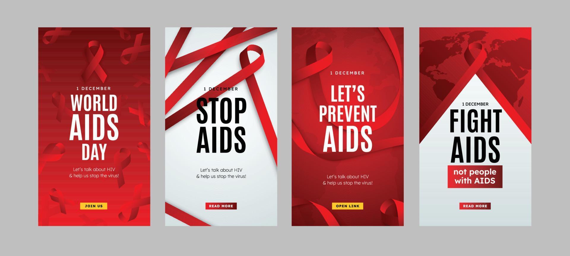 concept d'arrière-plan de la journée mondiale du sida pour la publication sur les médias sociaux vecteur