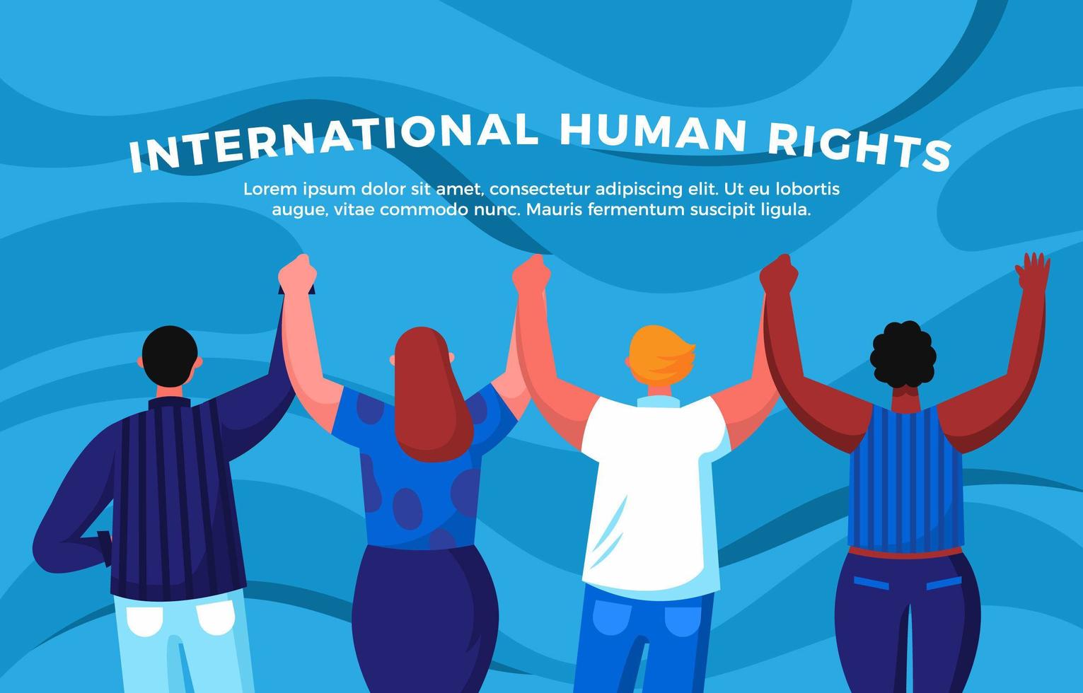 Journée de la solidarité dans les droits de l'homme vecteur