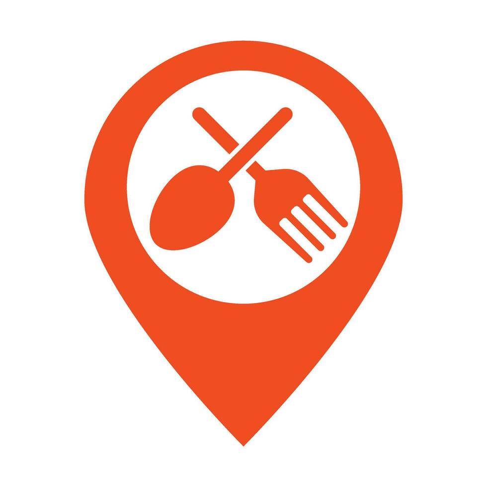 logo de restaurant fourchette et cuillère vecteur