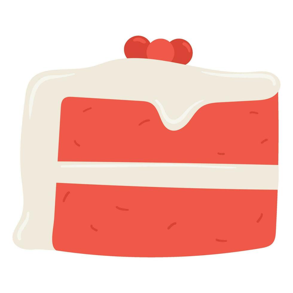 sucré rouge velours nourriture illustration vecteur