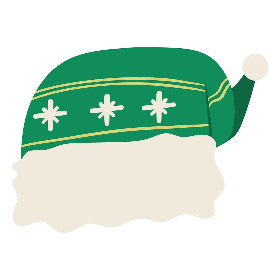 vert Noël chapeau pour elfes vecteur