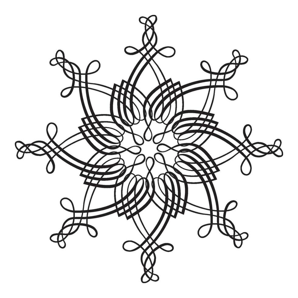 abstrait arabe ancien décoratif calligraphie ornemental silhouette symbole pour tatouage isolé vecteur
