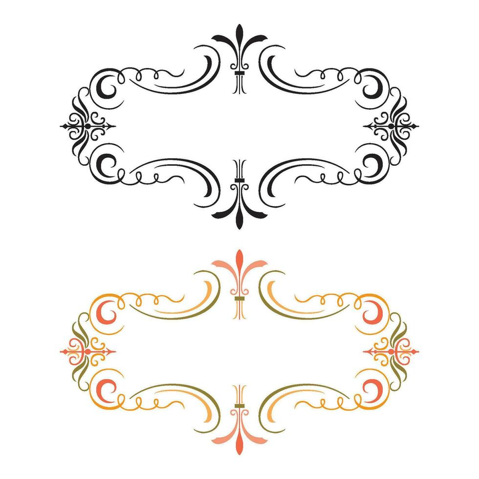 main tiré horizontal bannières ensemble avec rétro style rubans décoration éléments isolé vecteur illustration