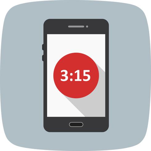 Icône de vecteur d&#39;application mobile d&#39;affichage du temps