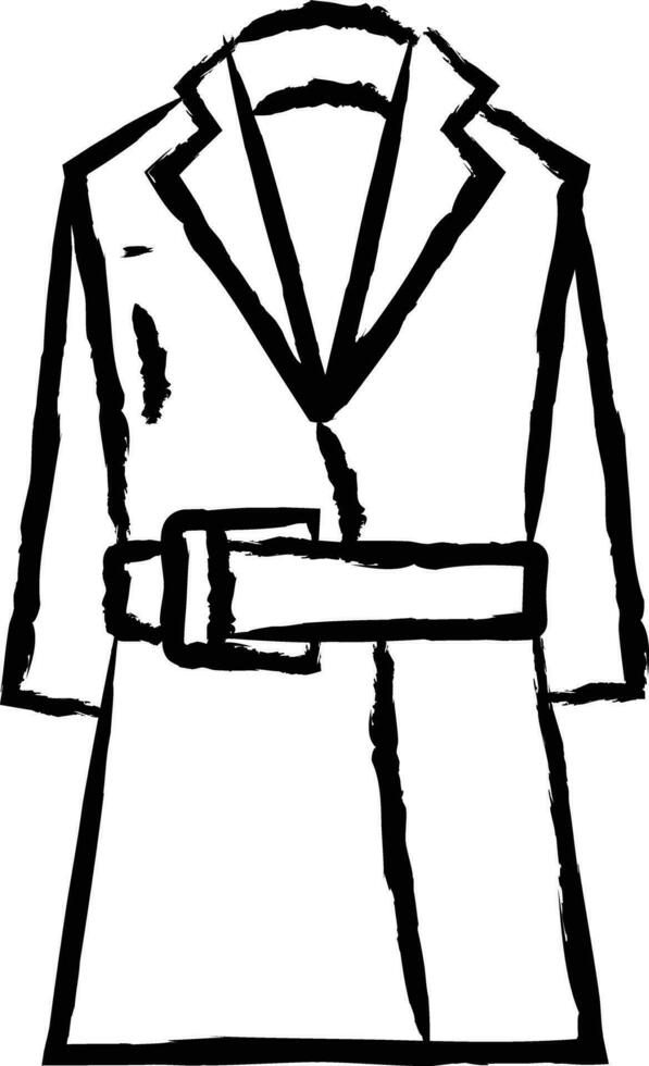 manteau main tiré vecteur illustration